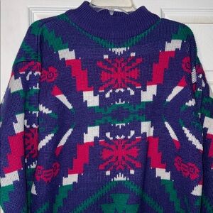 3/$30 Vintage Geometric Sweater